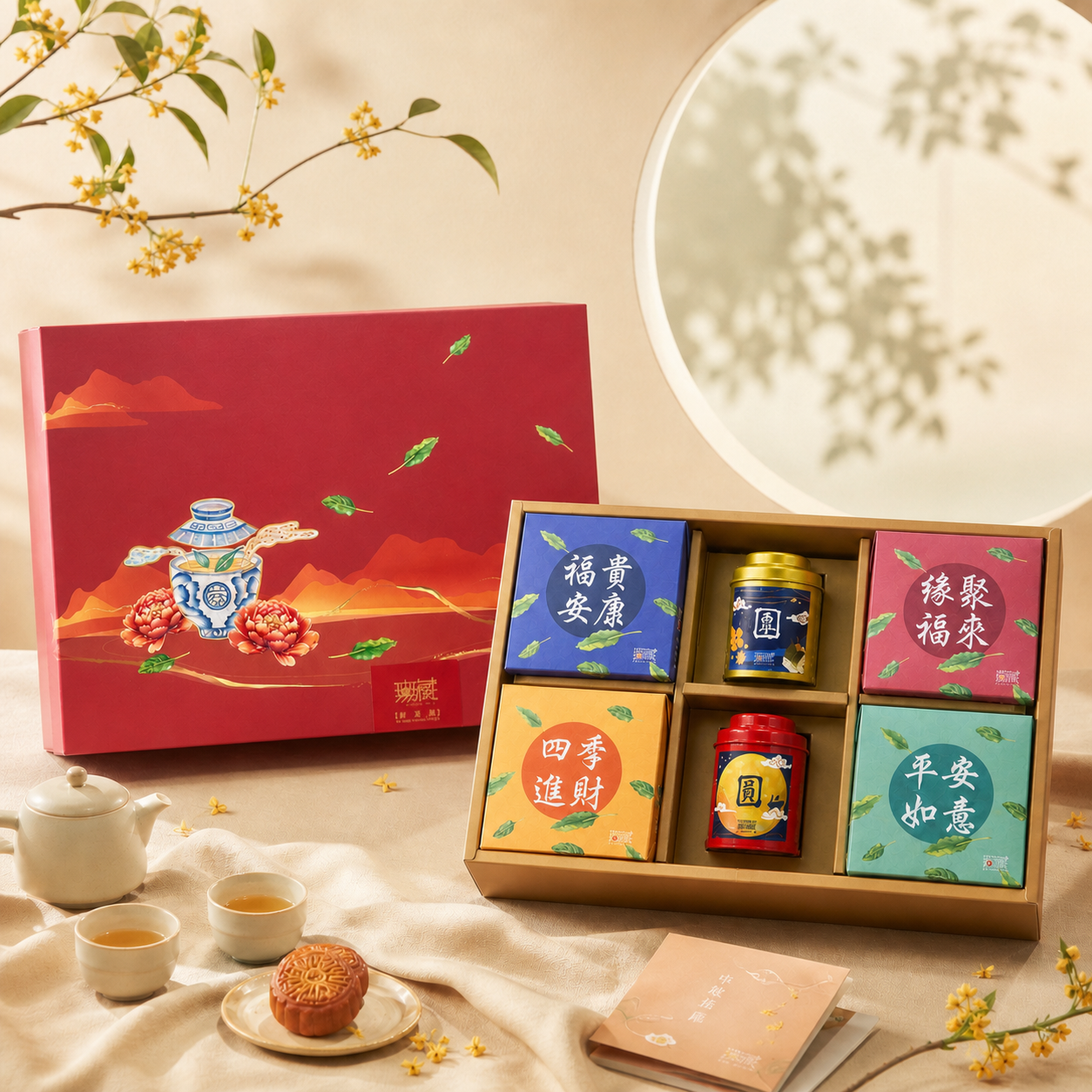 M3【無藏】中秋公益澎湃茶包+茶食禮盒【歲歲團圓｜茶+食禮盒 M3】（2茶4茶食）✿90F019